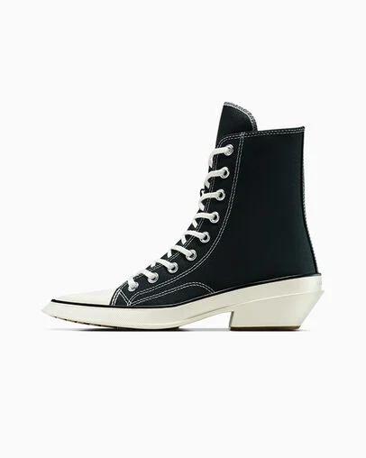Chuck 70 De Luxe Pointed Black/White/Black, Inner Side View