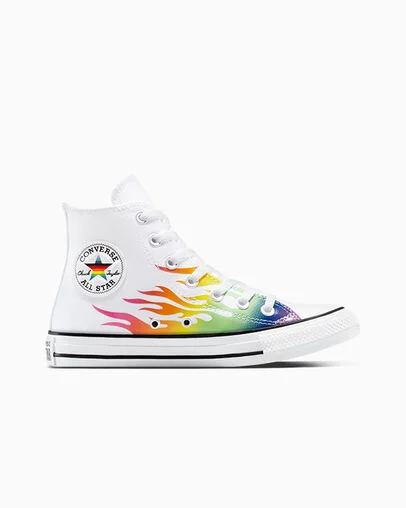Chuck Taylor All Star Pride Blanco/Fucsia ca&oacute;tico, Outer Side View