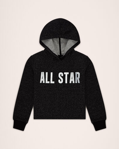 Sudadera con capucha corta All Star Negro, Front View