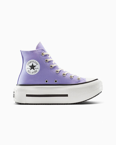 Chuck Taylor All Star Lift Double Stack Platform Canvas Violet Heat/Egret/Black, Outer Side View