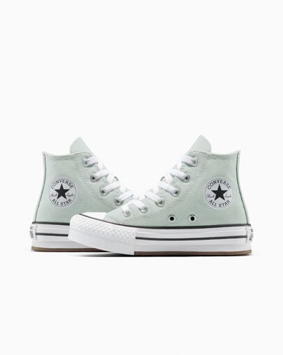 Chuck Taylor All Star Lift Platform Rainwashed Grey/White, Detail Angle View