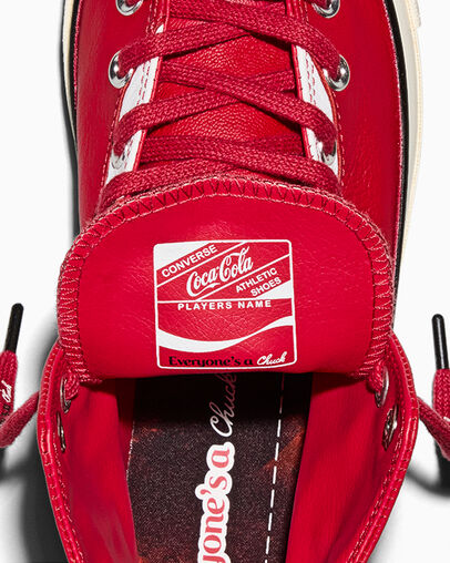 Converse x Coca-Cola Chuck 70 Leather Racing Red/Egret/Black, Detail Angle View