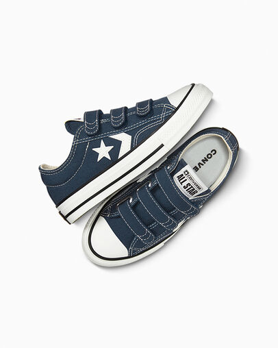 Star Player 76 Easy-On Navy/Vintage White/Egret, Angled View