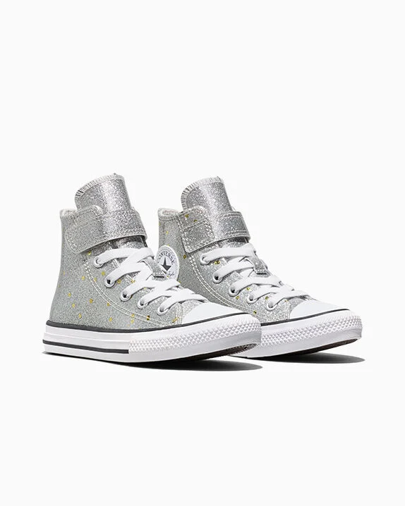 Chuck Taylor All Star Easy-On Glitter & Sequins Light Grey/Gold/Silver