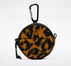 Leopard Fleece Circle Utility Pouch Leopard Fur/Converse Black