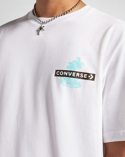 Palm Tree T-Shirt White, Detail View