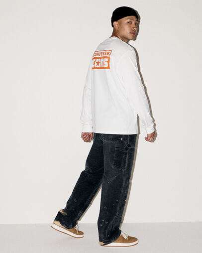 CONS AS-1 Pro Suede Dijon/Egret/Dijon, On Foot Shot 1