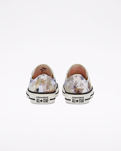 Chuck Taylor All Star Washed Florals Egret/Sesame/Black, Heel View