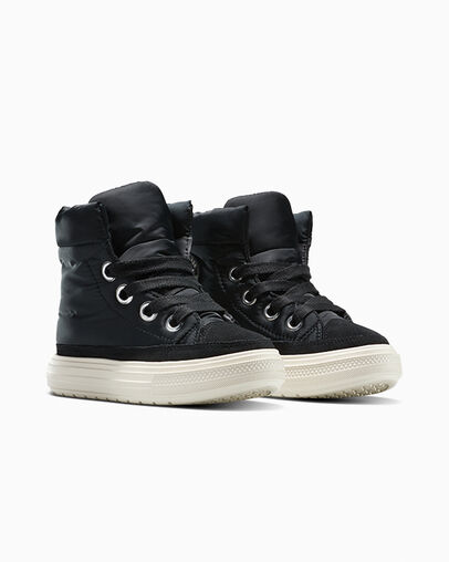 Chuck Taylor All Star Elements Boots Black/Egret/Black, Top and Side View