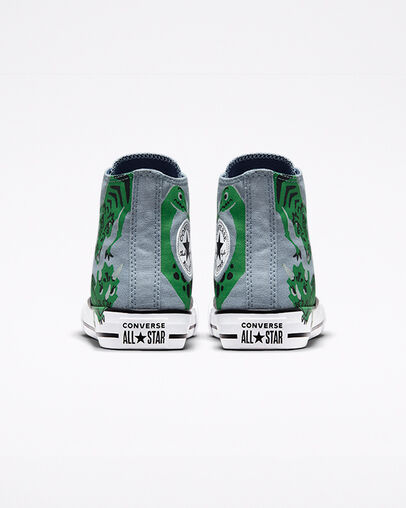 Dino Daze Chuck Taylor All Star Blue Slate/Midnight Navy, Heel View