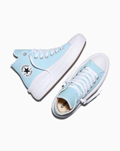 Chuck Taylor All Star Move Clear Skies/White/Black, Angled View