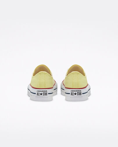 Canvas Color EVA Platform Chuck Taylor All Star Citron clair/Blanc/Noir, Heel View