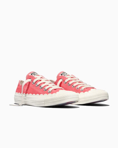 Chuck Taylor All Star Petal Pop Cherry Balm/Egret/Egret, Top and Side View