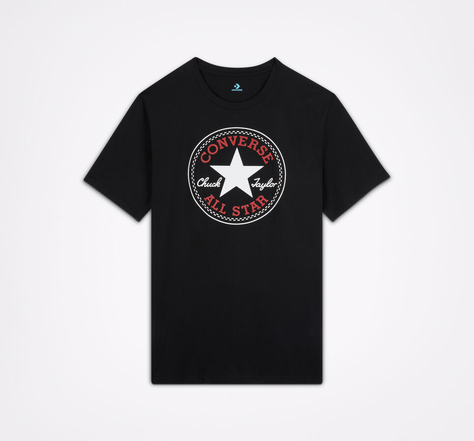 Chuck Taylor All Star Patch Crew Neck Short Sleeve Black
