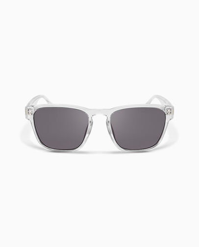 Fluidity Square Sunglasses Crystal Clear, 3/4 View