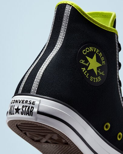 Street Utility Chuck Taylor All Star Negro/Toque de lima/Blanco, Detail Angle View