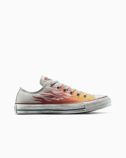 Chuck Taylor All Star Flames Flame Light Grey, Outer Side View