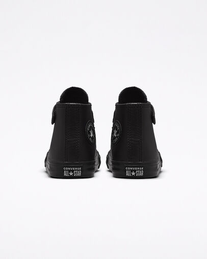 Chuck Taylor All Star Easy-On Elevated Leather Black/Black/Black, Heel View