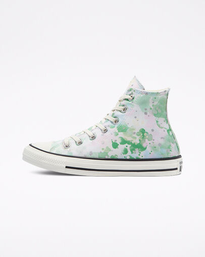 Chuck Taylor All Star Washed Florals Egret/Spring Green/Black, Inner Side View
