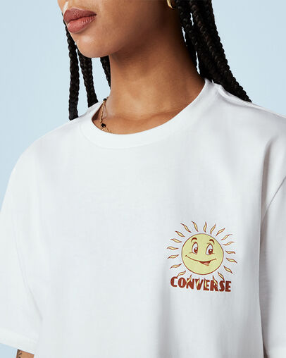 Summer Sun Short Sleeve T-Shirt White, Detail View