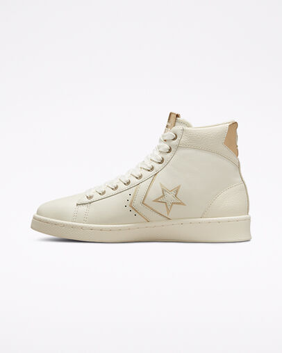 Pro Leather Metallic Shimmer Egret/Light Gold/Egret, Inner Side View