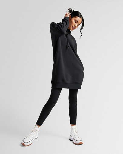 All Star Shine Hoodie Dress Converse Black, Back View