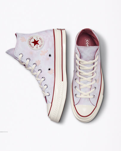 Chuck 70 Embroidered Desert Floral Egret/Barely Rose/Cedar, Top and Side View