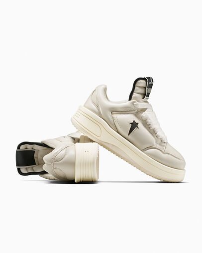 Converse x DRKSHDW TURBOWPN Pelican/Cloud Cream/Black, Detail Angle View