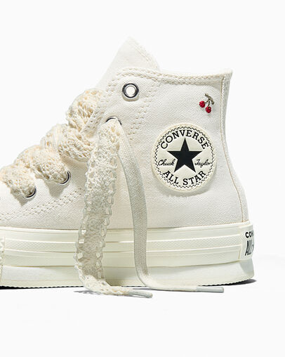 Chuck Taylor All Star EVA Lift Platform Fruits & Flowers Vintage White/Egret/Black, Detail Angle View
