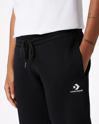 Pantalon de jogging Star Chevron brod&eacute; Noir Converse, Detail View