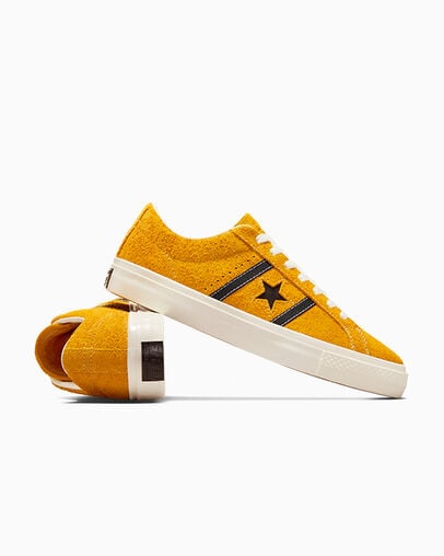 One Star Academy Pro Suede Sunflower Gold/Black/Egret, Detail Angle View