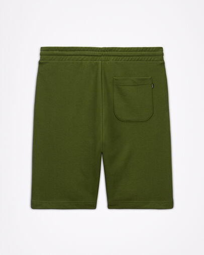 Men Star Chevron Embroidered Short Cypress Green, Back View