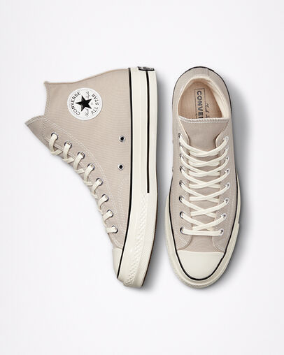 Chuck 70 Canvas Papyrus/&Eacute;cru/Noir, Top and Side View