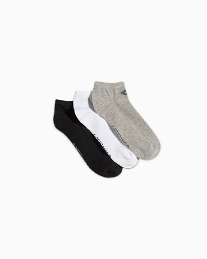 3-Pack Low-Cut Socks Gris/Blanco/Negro, Front View