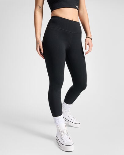 Star Chevron Legging Converse Black, Front View