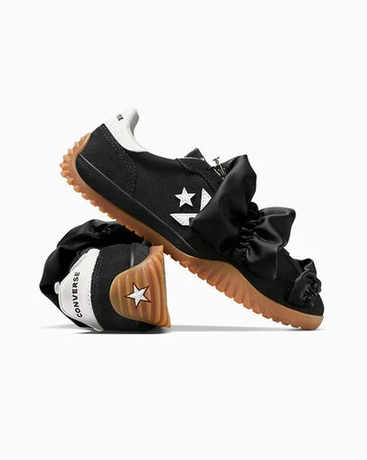 Run Star Trainer Ruffle Black Ruffles, Detail Angle View