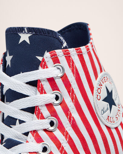 Stars & Stripes Chuck Taylor All Star Wei&szlig;/Midnight Navy/University Red, Detail Angle View