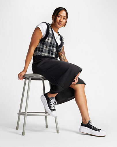 Chuck Taylor All Star Move Canvas Platform Black/White/White, On Foot Shot 1