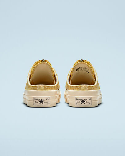Chuck 70 Mule Crafted Canvas Sauterne/Goldtone/Cyber Mango, Heel View