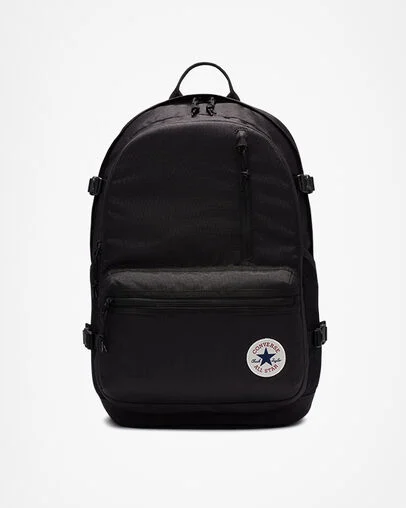 Straight Edge Backpack Converse Black, Front View