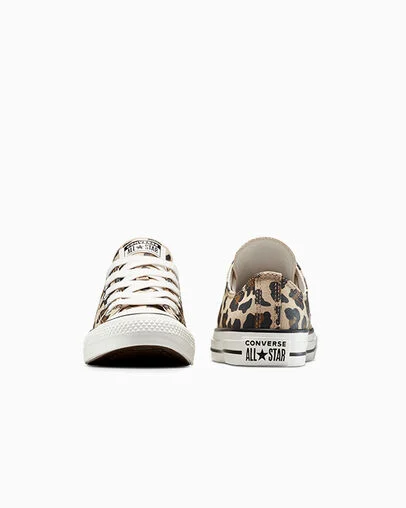 Chuck Taylor All Star Leopard Warm Quarry/Vintage White, Heel View