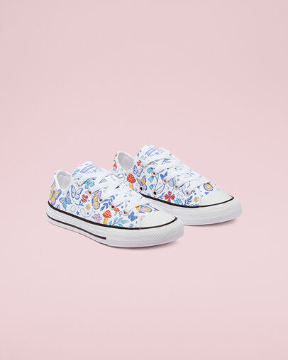 Butterfly Chuck Taylor All Star Blanc/Noir/Blanc, Angled View