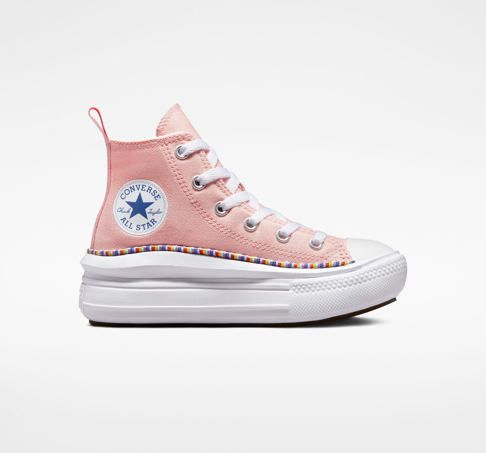 Chuck Taylor All Star Move Platform Friendship Bracelet Rosa tempesta/Indaco lavato/Bianco