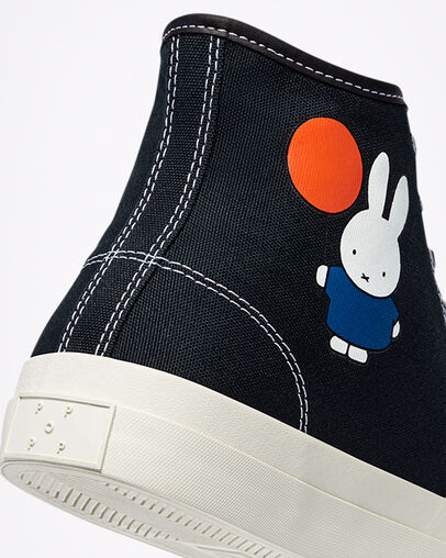 CONS x POP Trading Company x Miffy JP Pro Black/Egret/Egret, Detail Angle View