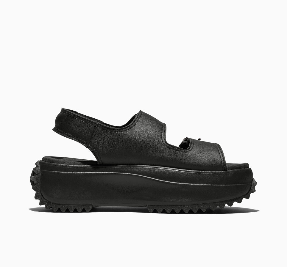 Run Star Sandal Platform Leather Black/Black/Black