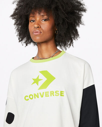 Heritage Animal Print Long Sleeve T-Shirt Egret Multi, Detail View