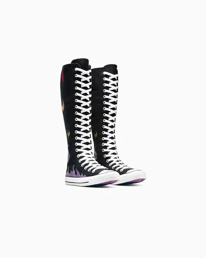 Chuck Taylor All Star XXHi Pride Noir/Fuchsia chaos/Confiture violette, Top and Side View