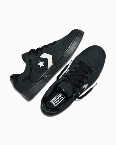 CONS AS-1 Pro Suede Black/Vintage White/Black, Angled View
