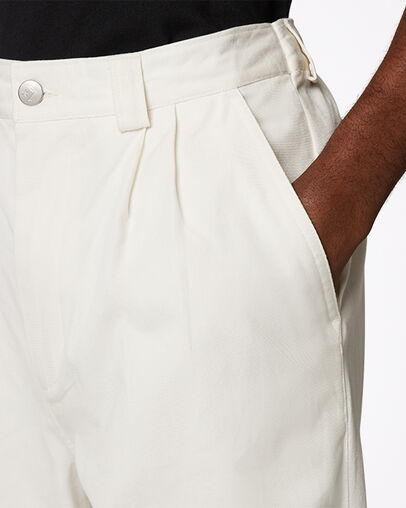 Much Love Double Pleat Chino Pant Egret, Detail View