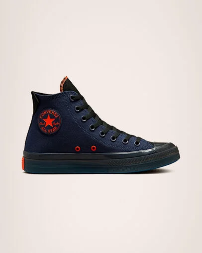 Chuck Taylor All Star CX Canvas and Polyester Midnight Navy/Black/Wild Mango, Outer Side View